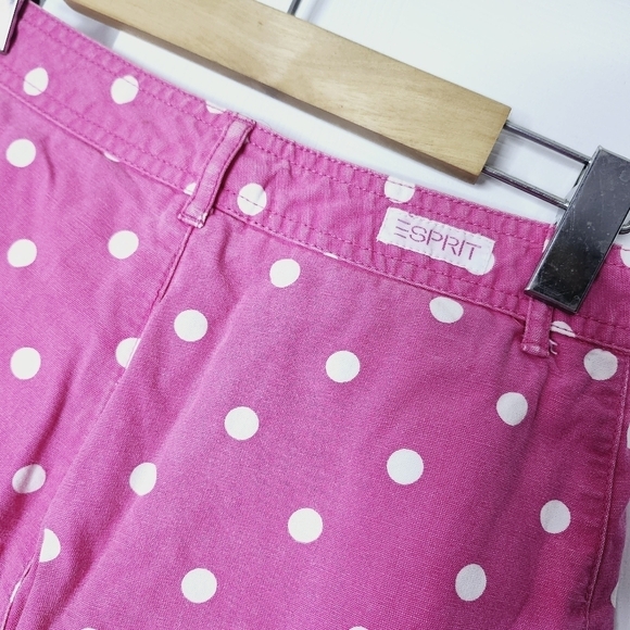 Vintage GLOB Bubblegum Pink White Polka Dot High Waisted Denim Trousers size 6 - Picture 8 of 8